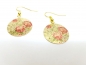 Preview: bunte Blumen Kreis Ohrringe goldfarben